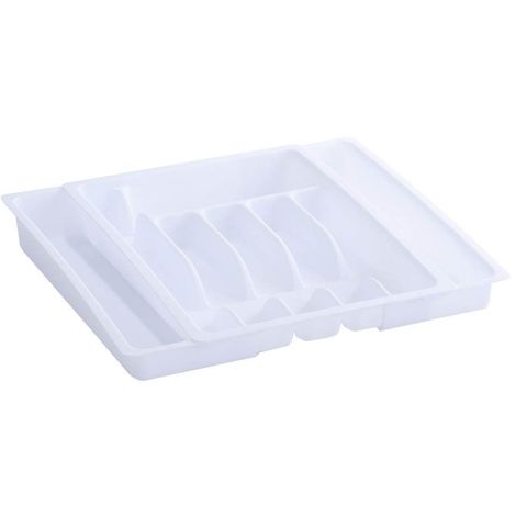 29 x 38 x 6,5 cm regolabile Zeller 2057670 Vassoio porta posate colore: bianco