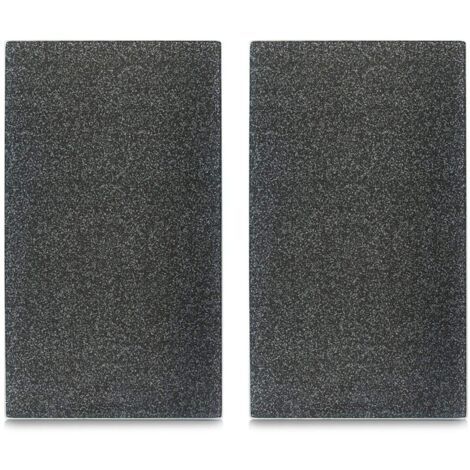 Zeller 26255 Copri-Fornelli/Tagliere "Granit", Vetro, Grigio, 52x30x0.8 cm, 2 Unità