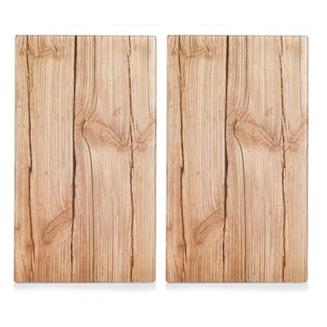 Zeller 26277 Tagliere in legno, Set di 2 pz, vetro
