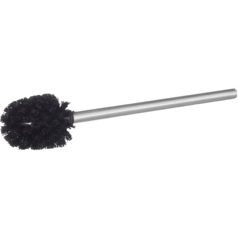 Zeller 98012 - Spazzolino WC acciaio Inox, ø 7,5 x 39,5 cm, colore: Nero