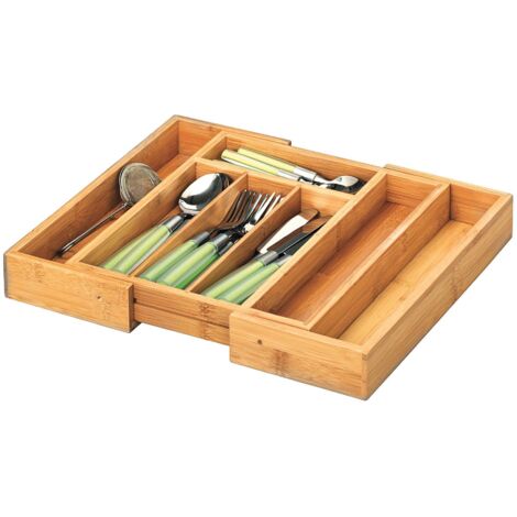 Zeller, Besteckkasten, ausziehbar, Bamboo
