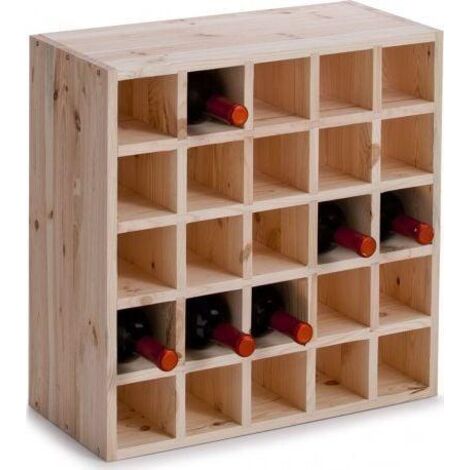 Zeller Casillero para botellas de madera natural beige elegante