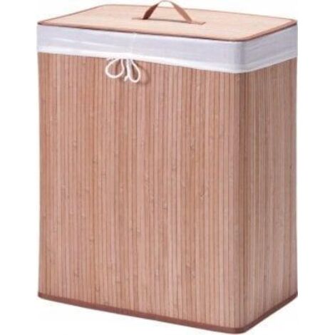 Zeller Cesto de Ropa Bambú Marrón Claro 104 Litros