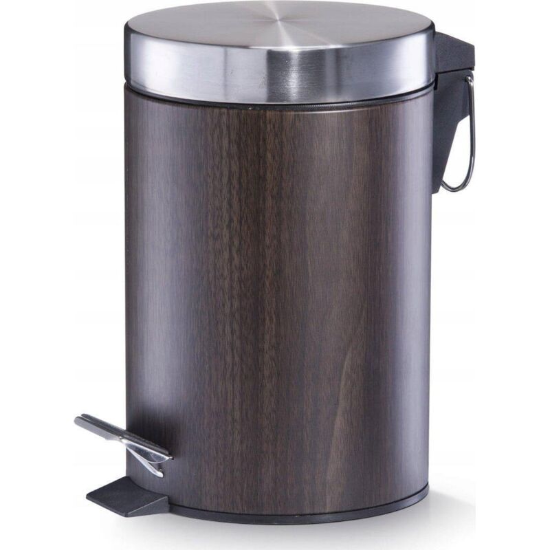 Zeller poubelle à pédale 3 litres couleur noyer Zeller poubelle à pédale 3 litres couleur noyer