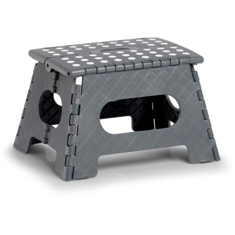 Zeller - Sgabello pieghevole in plastica di alta qualità, certificato TÜV, portata fino a 150 kg, 13031, circa 35 x 28 x 22 cm, in plastica, misura piccola