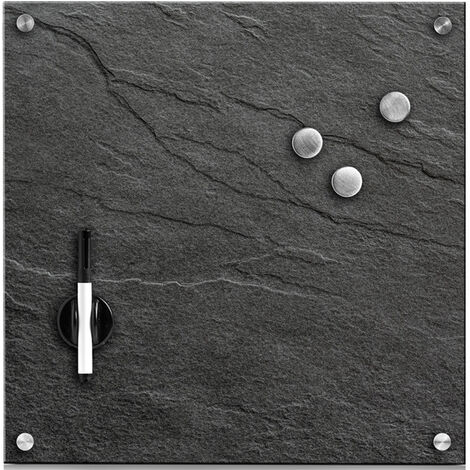 Zeller Tableau Magnétique en Verre Anthracite Design Moderne