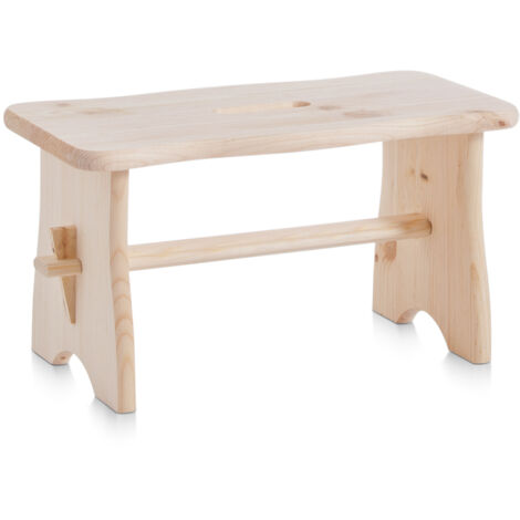 Zeller Tabouret Naturel en Bois Conifère 39x19x21 cm