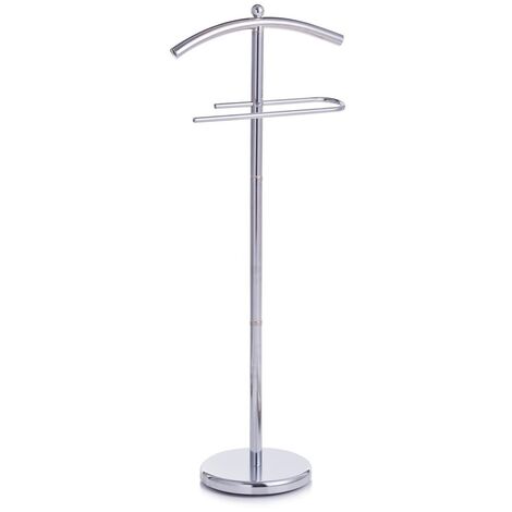 Zeller Valet de chambre métal chromé argent 109 cm