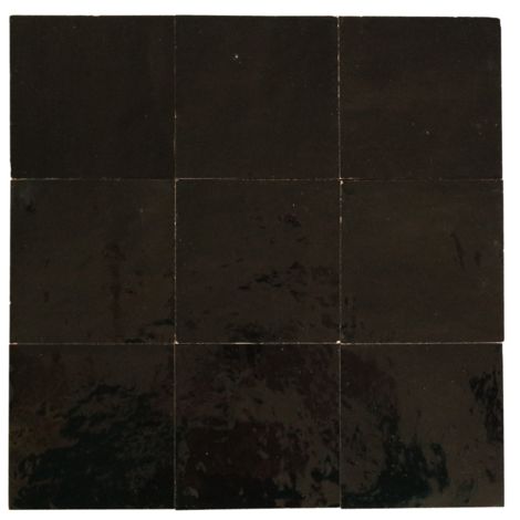 Zellige noir 10x10 cm - 100 pcs - Noir