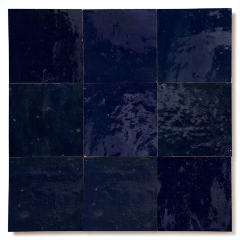 Zellige véritable Carrelage Artisanal - 10x10 cm - Bleu Nuit (vendu par boîte de 0,5m²)
