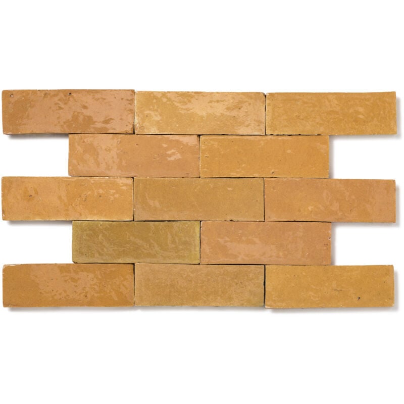 Zellige véritable Carrelage Artisanal - 5x15 cm - Terre d'émail (vendu par boîte de 0,5m²)