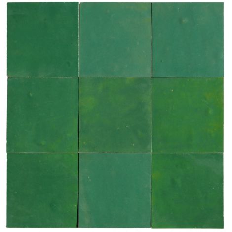Zellige Vert d'Eau 10x10 cm - 100 pcs - Vert