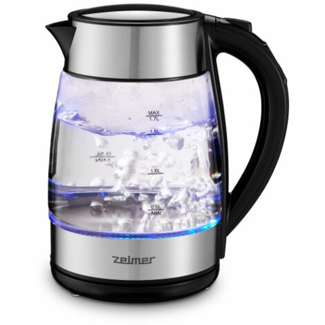 Zelmer ZCK8026 tetera eléctrica 1,7 L 2200 W Negro, Transparente