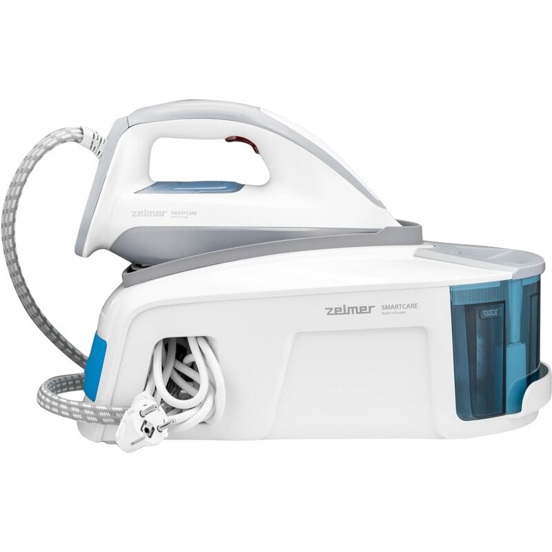 Zelmer ZIS6450 - Ferro da stiro a vapore con caldaia ad alta pressione, 2400 W, 1,3 l, suola Diamond 4D PROslide 450 g, sistema di decalcificazione