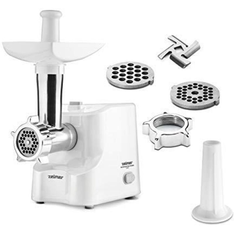 Zelmer ZMM1010B Hachoir électrique, Plastique et Acier Inoxydable, Blanc (ZMM1010B)
