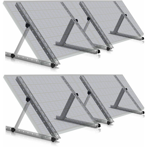 Zelsius Aluminium Solarmodul Halterung, von 0 bis 90 Grad, für ein Panel, Stützstange 56 cm