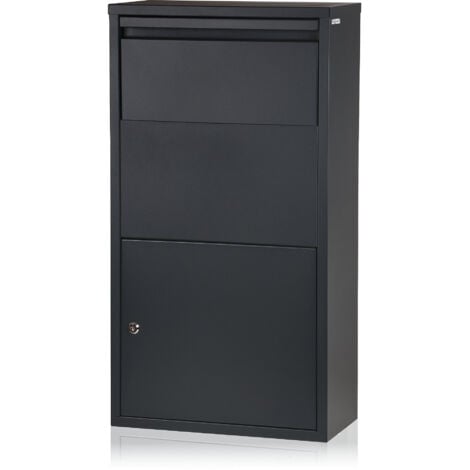 Boîte Aux Lettres Pour Colis Allux 600 - Avec Serrure Ruko à 5 Broches Gris Anthracite