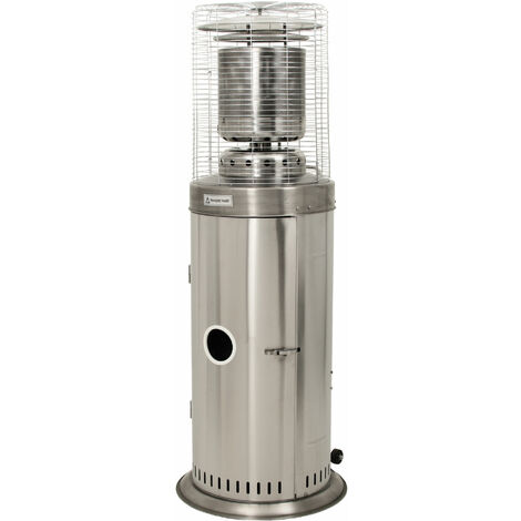 Zelsius Calefactor radiante de acero inoxidable Graz Ã˜ 43 x 152 cm 10 kW Calefactor de patio