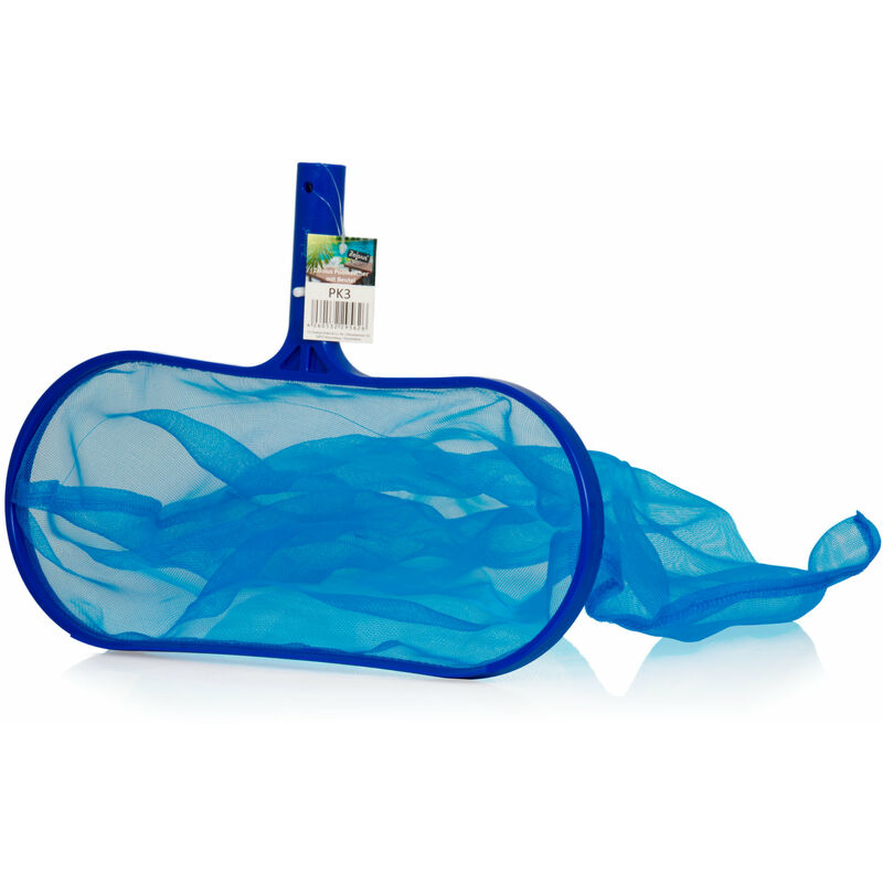 Zelsius - Epuisette de piscine avec insert d'épuisette Épuisette de bassin à mailles fines - 40 x 28 cm - bleu Truble de fond, Filet de surface pour