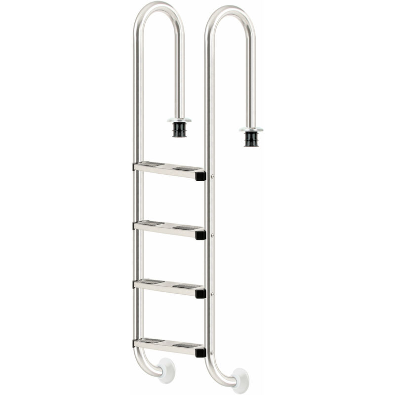 Zelsius Escalera Para Piscina De Acero Inoxidable Con 4 Peldaños 50,2 X 36,5 X 183 Cm