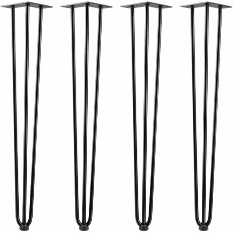Zelsius Hairpin Legs, 4er Set, 71 cm, schwarz, Tischbeine aus Stahl