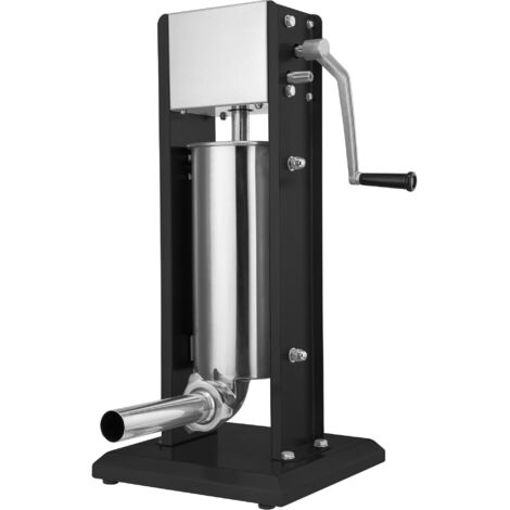 Zelsius Insaccatrice Professionale in Acciaio Inox  5 Litri, Nero  Incl. quattro beccucci diversi