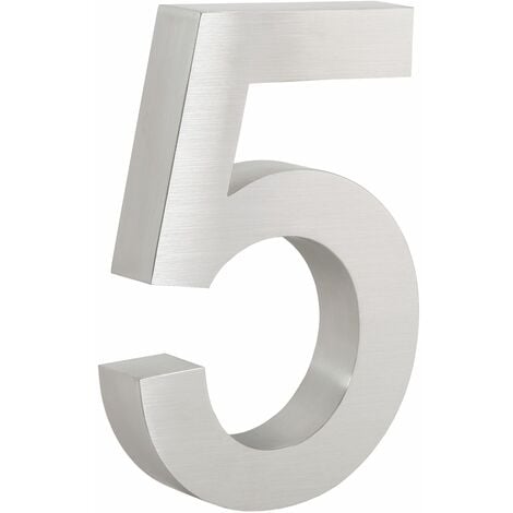 Zelsius NÃºmero de casa 5 de acero inoxidable