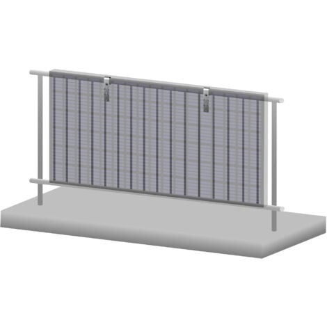 Zelsius Set di montaggio da balcone per 1 pannello solare, set per il montaggio verticale dei pannelli solari