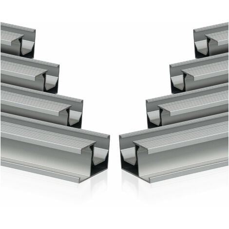 Zelsius Universal Aluminium Montageschiene 150 cm für Solarmodule, Befestigungsschiene, 8 Stück