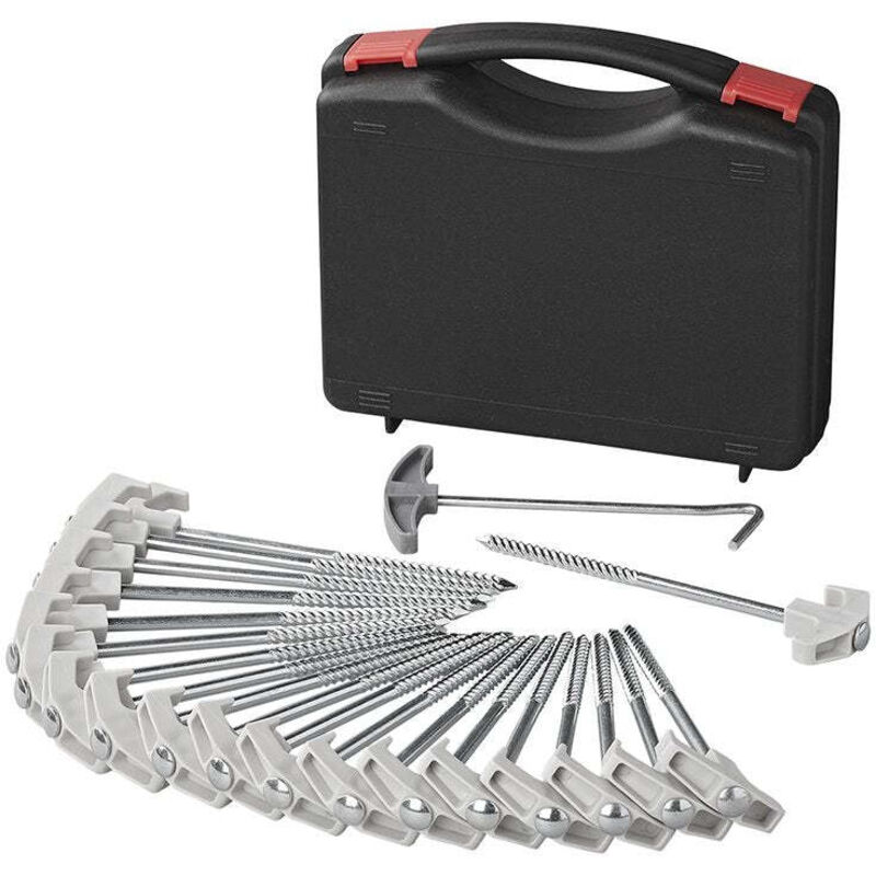 Northix Zelthering 20 Cm Metall Heavy Duty Mit Kunststoffhaken - Set A 20 Stuck Falls