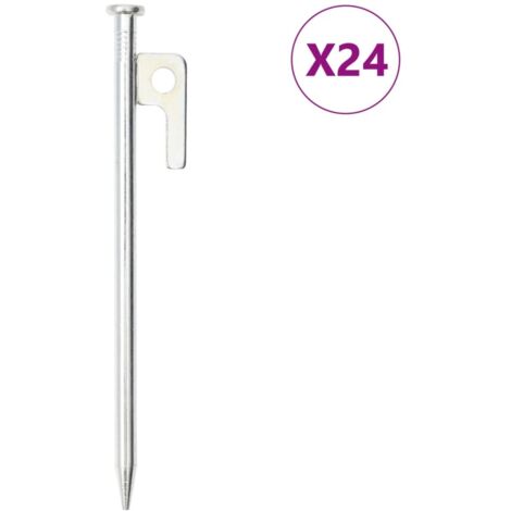Zeltheringe 24 Stk. 20 cm 9 mm Verzinkter Stahl vidaXL