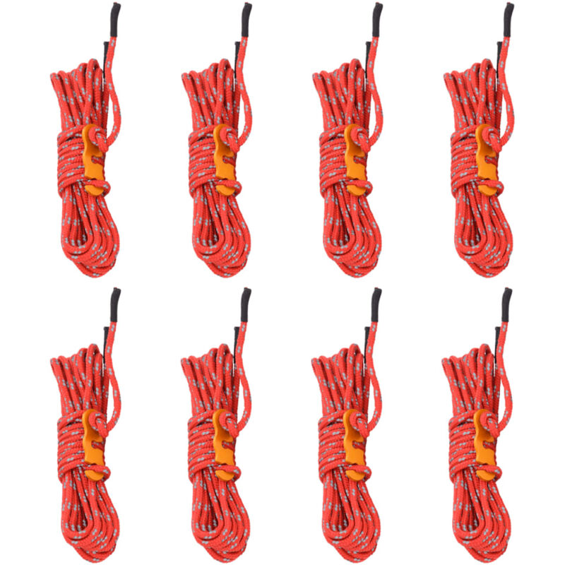 Zeltleinen Mit Seilspannern 8 Stk. Reflektierend 4 M 4 Mm - Vidaxl
