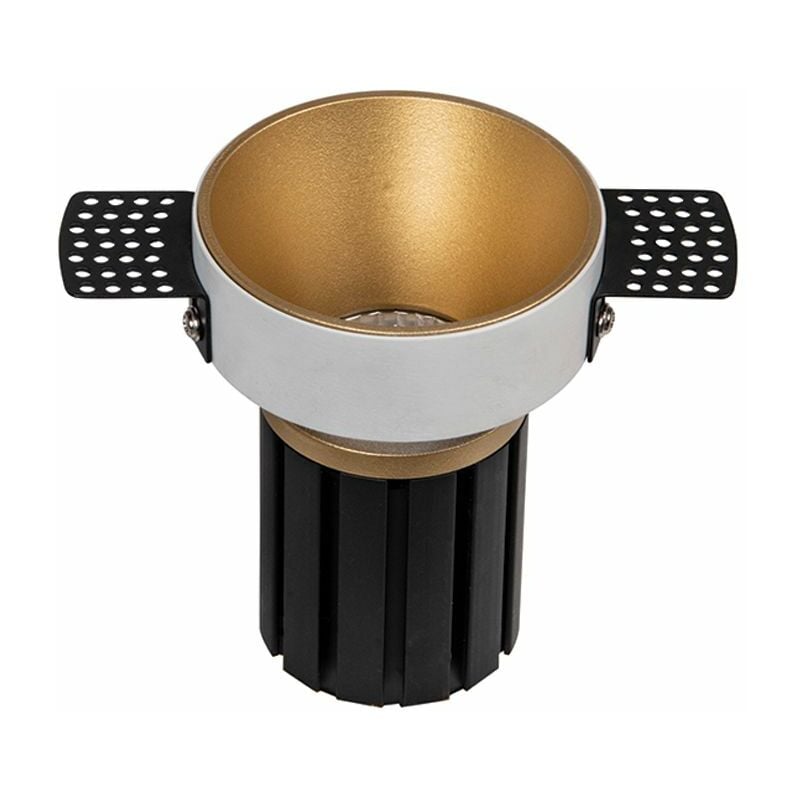 Larissa Lighting - Spot led Encastrable Trimless D82 9W Or Mat Avec Transfo zambelis - 36 ° - Blanc chaud - 3000K