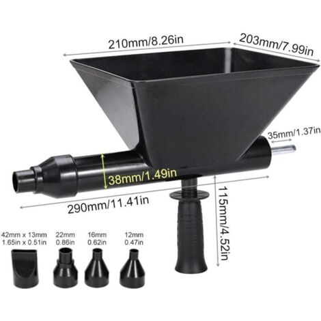 Zementfugenmaschine, tragbare Mörtelspritzpistole, Fugenpistole, elektrische Zement-Kartuschenpistole, Mörtel-Auftragsgerät für Ziegel mit 4 Düsen