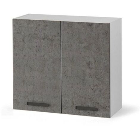 Zementgrauer Küchenabtropfschrank mit 2 Türen Cm 80x32xH 72