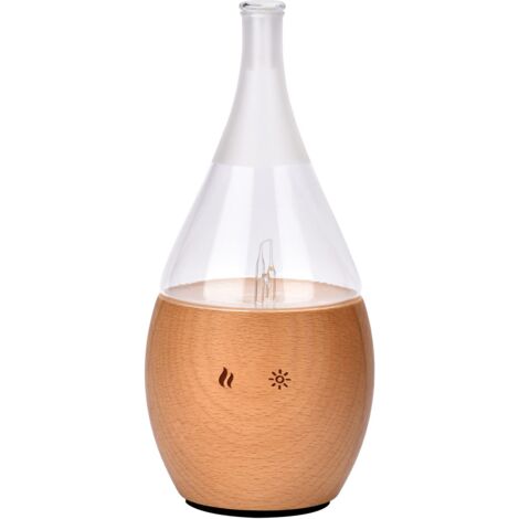 Zen'Aroôme - Diffusore di oli essenziali mediante nebulizzazione programmabile Bolea, intensità regolabile (fino a 100 m²) e illuminazione a LED, diffusione a freddo per l'armaterapia, timer - legno,