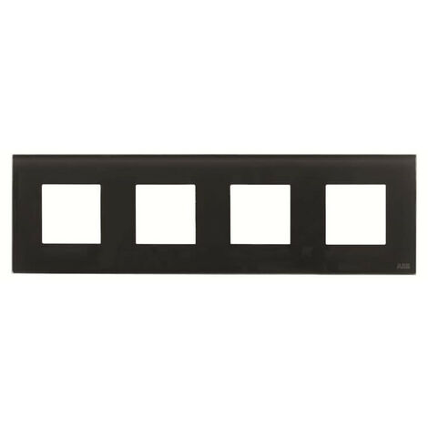 Zenit Plaque de Finition 4X2 modules Verre Noir 2CLA227400N3102 ABB N2274CN