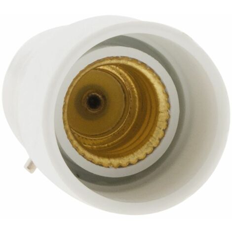 Zenitech – Adaptateur culot d'ampoule B22 vers E14 – Tension 250V, intensité 6A, puissance 100W – Design compact blanc