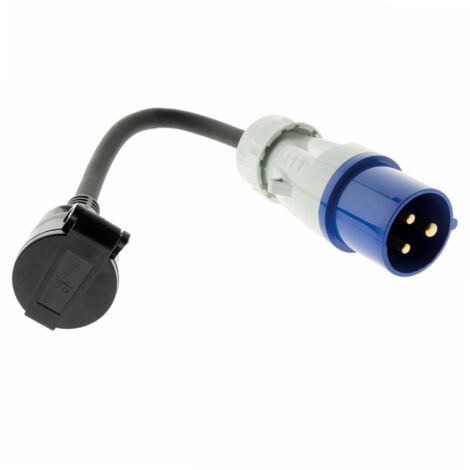 Zenitech – Adaptateur électrique femelle 16A vers mâle CEE17 – Étanchéité IP44 – Câble H07RN-F 3G2,5mm² – Pour camping et marinas