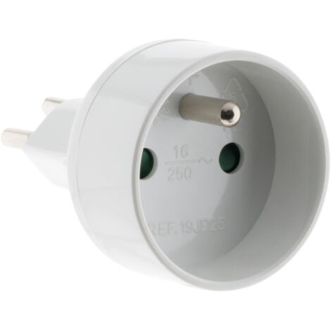 Zenitech – Adaptateur électrique voyage France vers Suisse – Configuration avec terre – Tension 230V – Puissance 2300W – Pour appareils électroniques