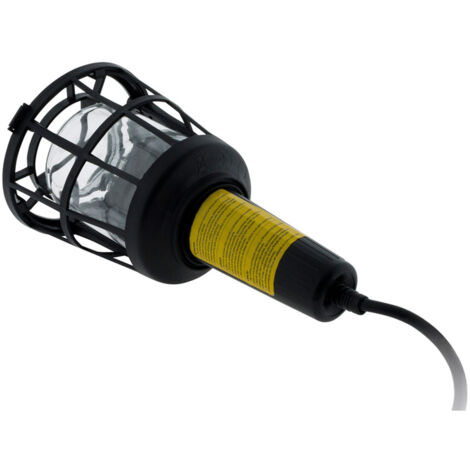 Zenitech – Baladeuse de chantier filaire 60W E27 – Câble 5m pour utilisation intérieure – Panier de protection pour ampoule – Norme CE