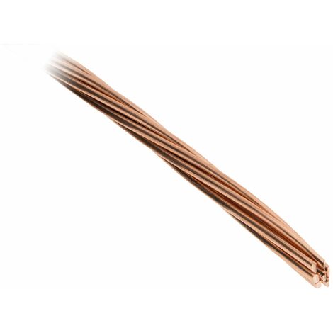 Zenitech – Câble en cuivre pour mise à la terre 100m – Section 25mm² – Conductivité optimale pour installations électriques professionnelles