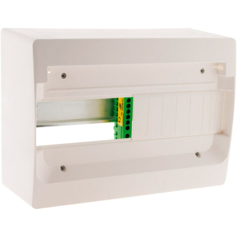 Zenitech – Coffret électrique nu 12 modules – Installation intérieure – Compatible norme NF C 15-100 – Rail métal et bornier de terre inclus