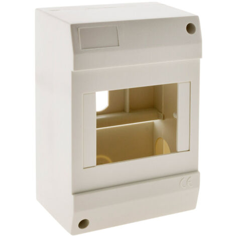Zenitech – Coffret électrique nu 4 modules à équiper – Norme NF C 15-100 – Couleur blanche – Fixation avec vis métal fournies