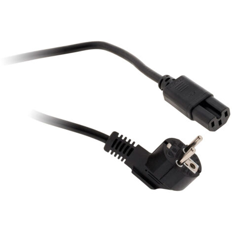 Zenitech – Cordon alimentation HO5RR-F 3G1mm² 2m – Prise mâle 2P+T 16A – Classe I jusqu'à 120°C – Pour appareils chauffants