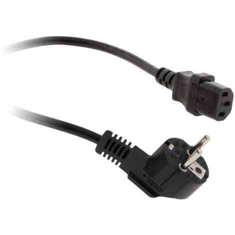 Zenitech – Cordon alimentation HO5VV-F 1,50 m 3G1mm² – Prise 2P+T 16A – Fiche femelle C13 – Tension 230V~ classe I 60°