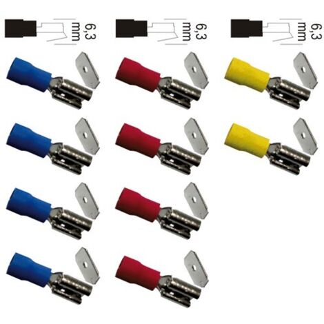 Zenitech – Cosses clips mâles femelles assorties blister de 10 – Connexions électriques rapides – Compatible câbles souples et rigides – Pour applications domestiques