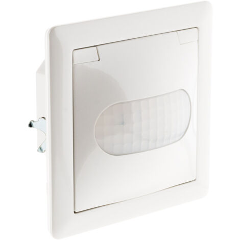 Zenitech – Détecteur de mouvement automatique blanc – Fixation par vis et griffes – Installation facile – Pour éclairage intérieur