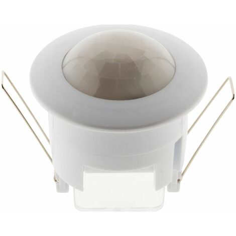Zenitech – Détecteur de mouvement encastrable plafonnier 300W – Angle de détection 360° – Portée 6m – Temps d'éclairage réglable 10s à 7min
