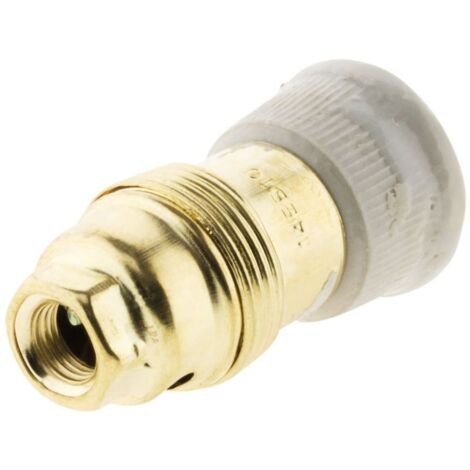 Zenitech – Douille E14 en laiton avec bague en porcelaine – 2A 250V – Conception robuste pour connexion électrique fiable – Compatible avec luminaires